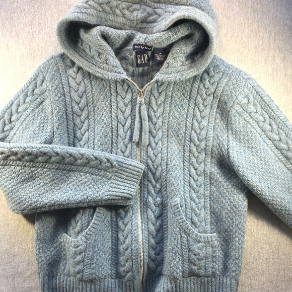 GAP Sweaters - Gap Hand Knit Cropped Hooded Cardigan